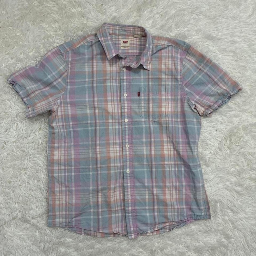 Vintage Western Cowboy Retro Levi's plaid button up shirt spring summer beach